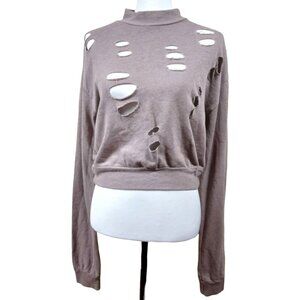 Wishful Thinking Pale Brown Womens Sweater Size Large